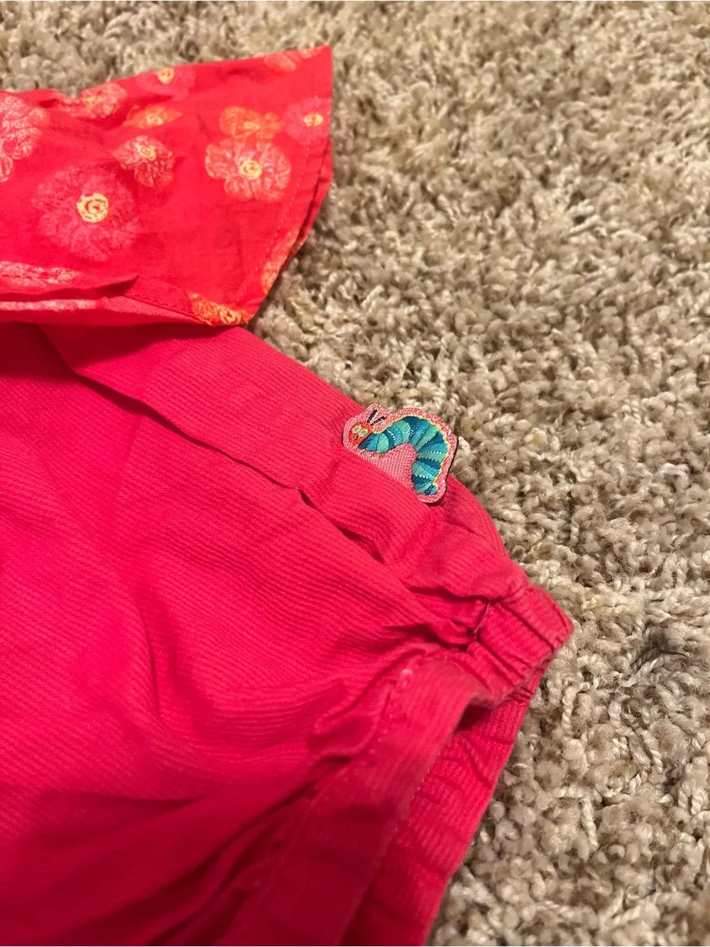 Carter's Red Floral Baby Girl Romper Dress